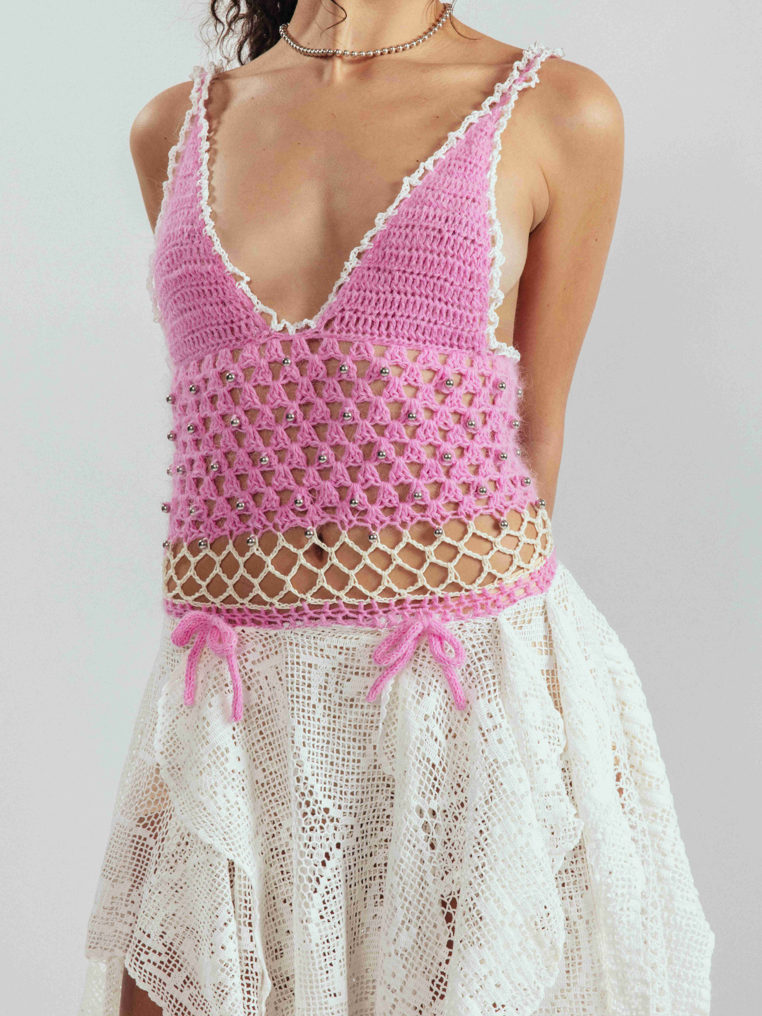 Pink Doily Princess Dress (One-of-a-Kind)