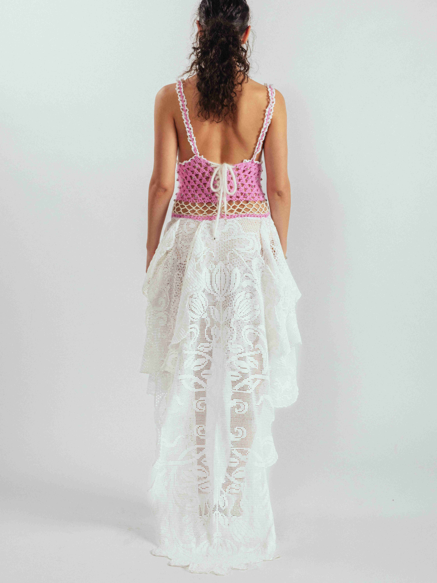 Pink Doily Princess Dress (One-of-a-Kind)