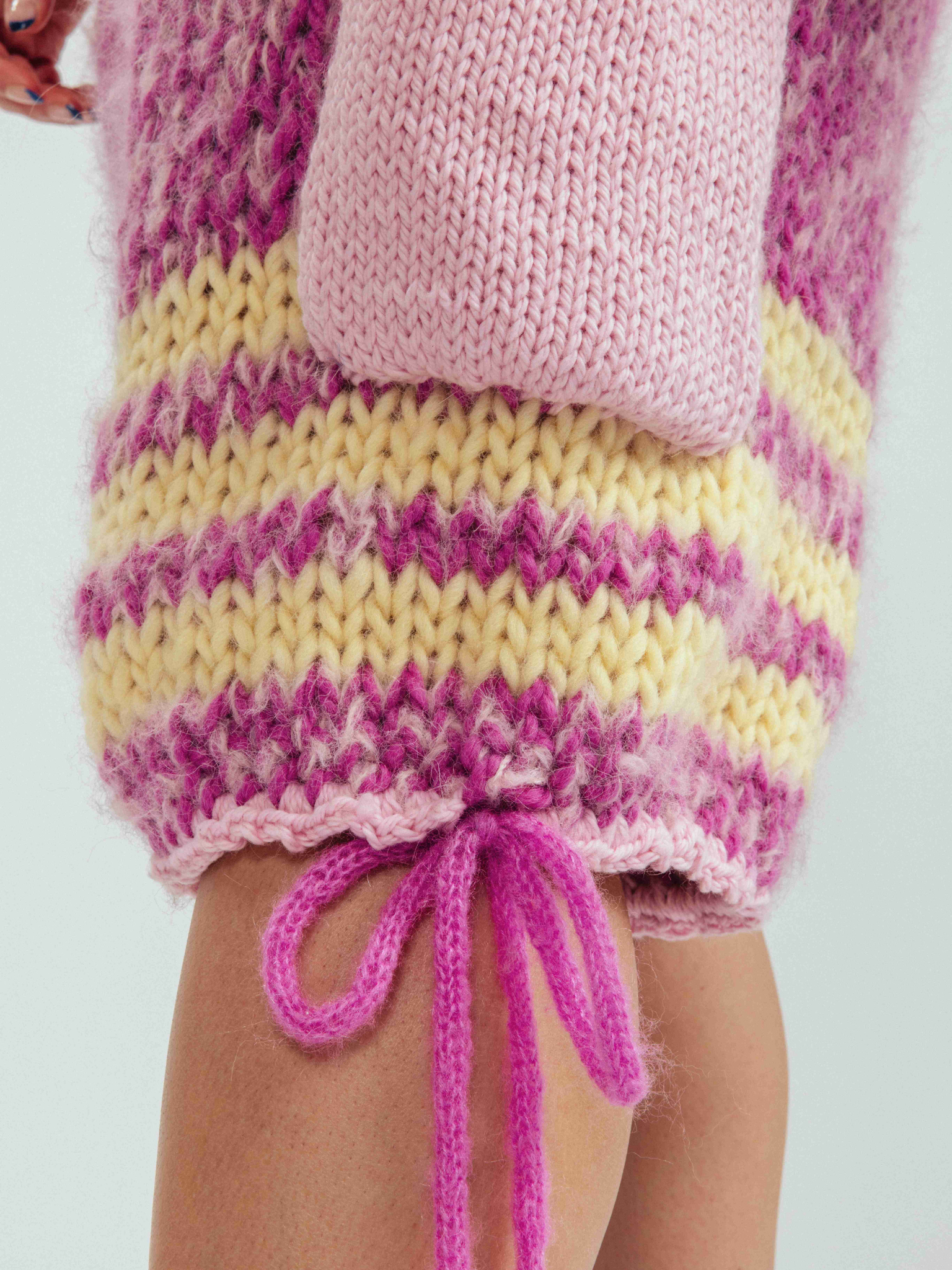'Pensive in Pink' Cargo Knit Shorts