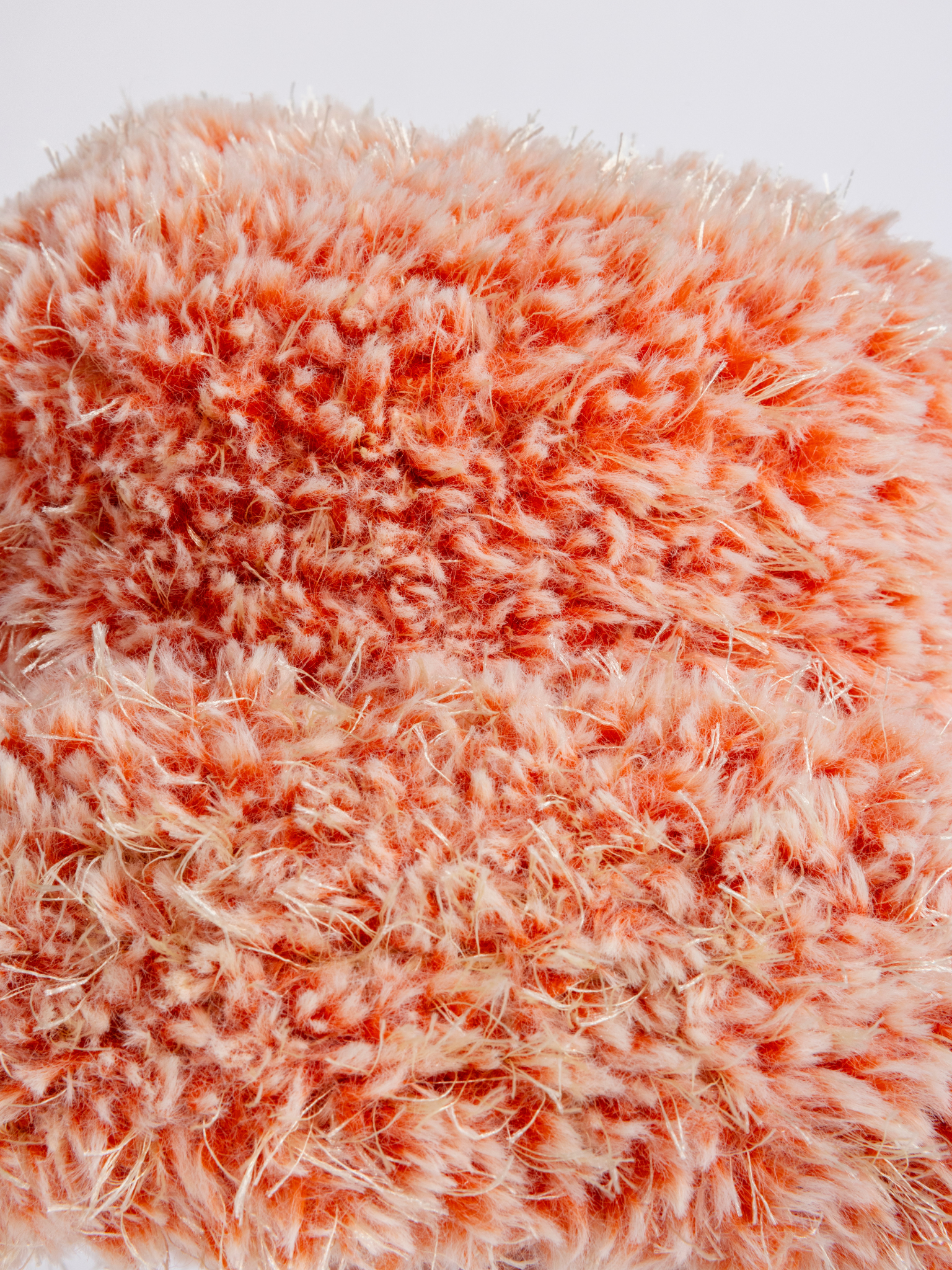 Red Sprinkly Fuzzy Crochet Hat