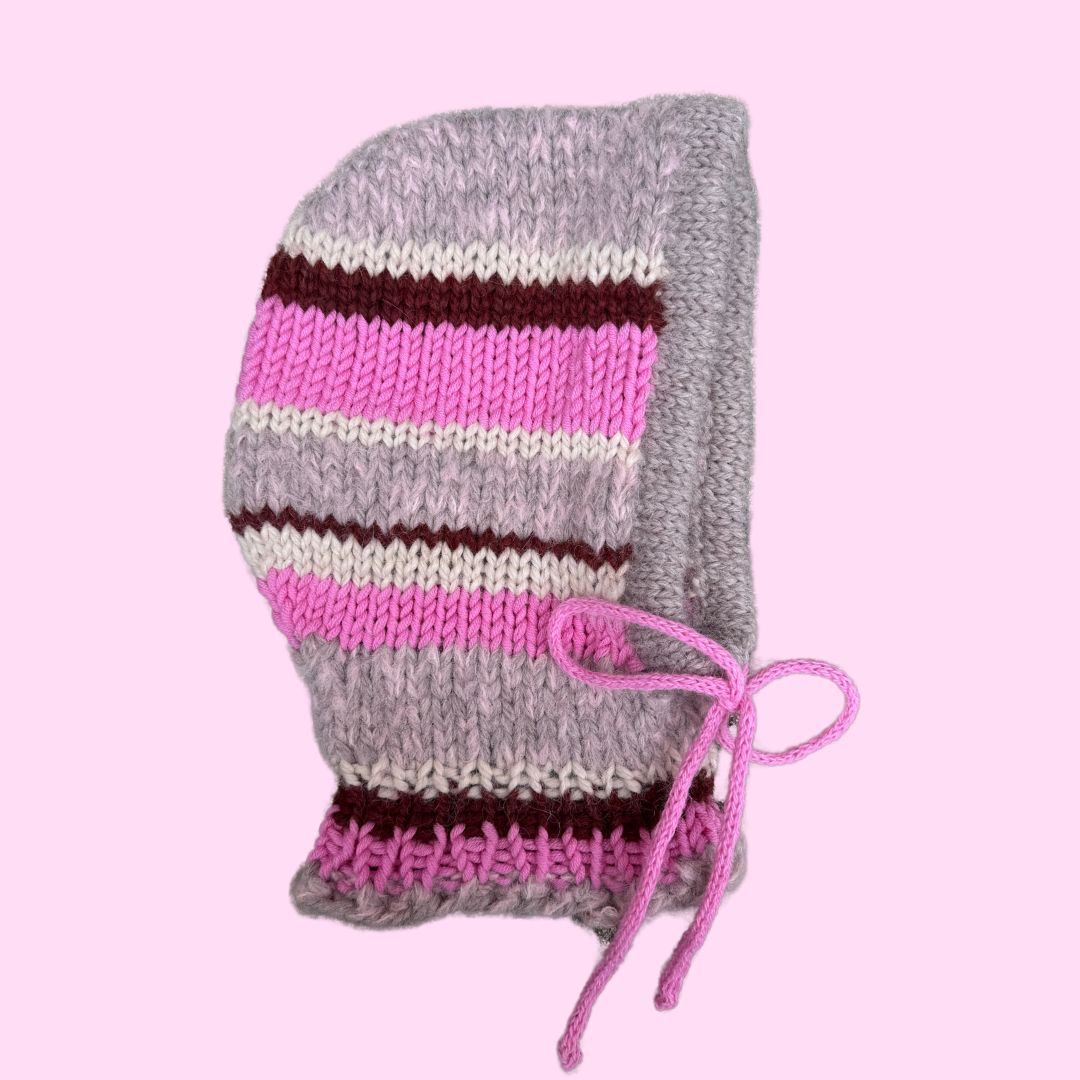 Knitted Hoodie in Baby Pink Bo Peep