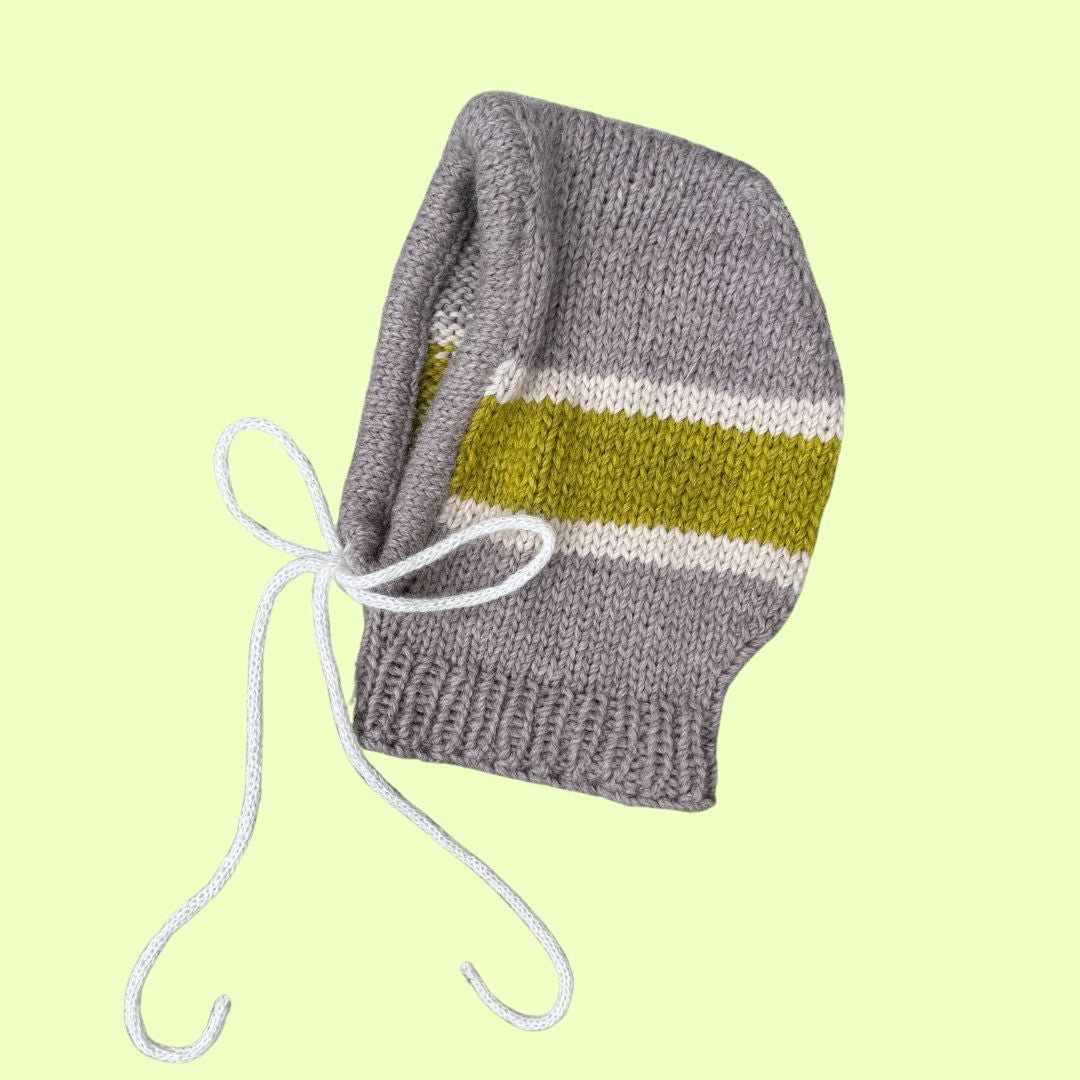 Knitted Hoodie in Key Lime