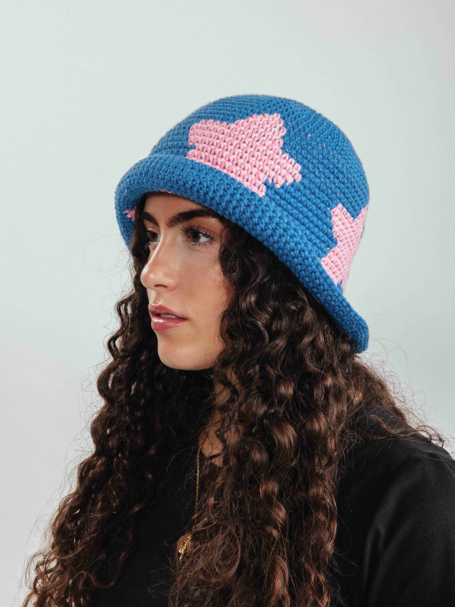 Blue/Pink Star Bucket Hat