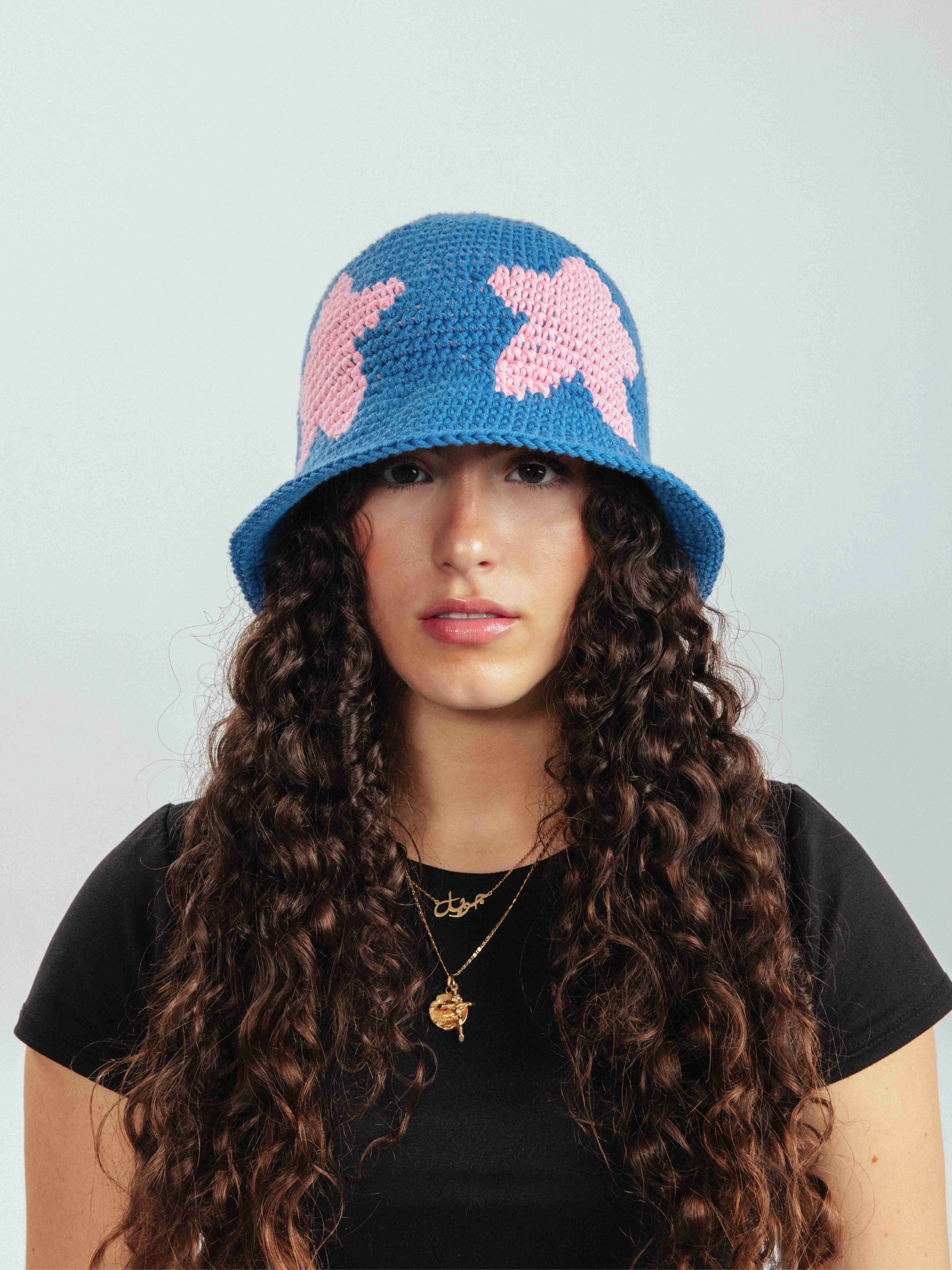 Blue/Pink Star Bucket Hat