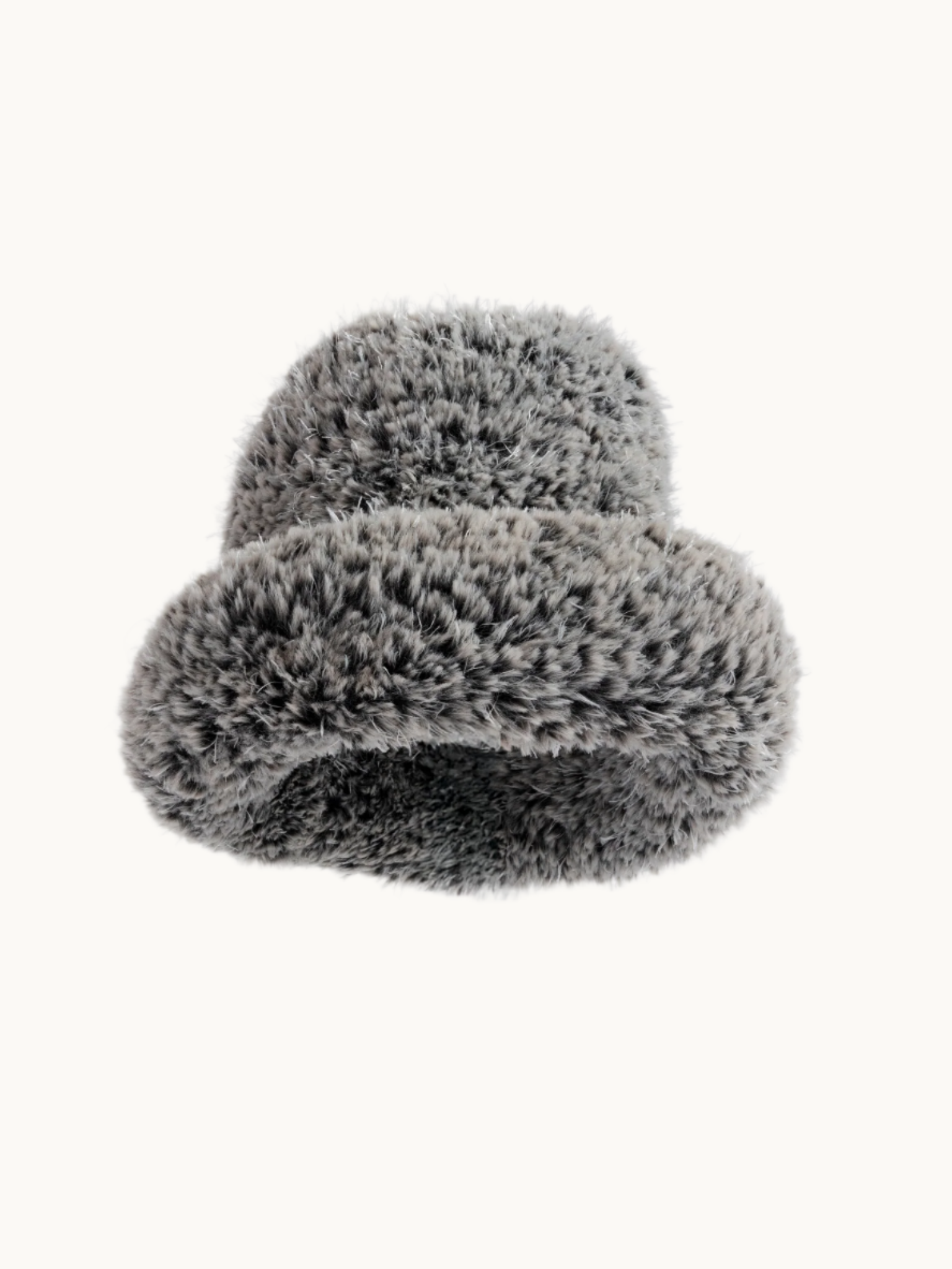 Black Sprinkly Fuzzy Crochet Hat