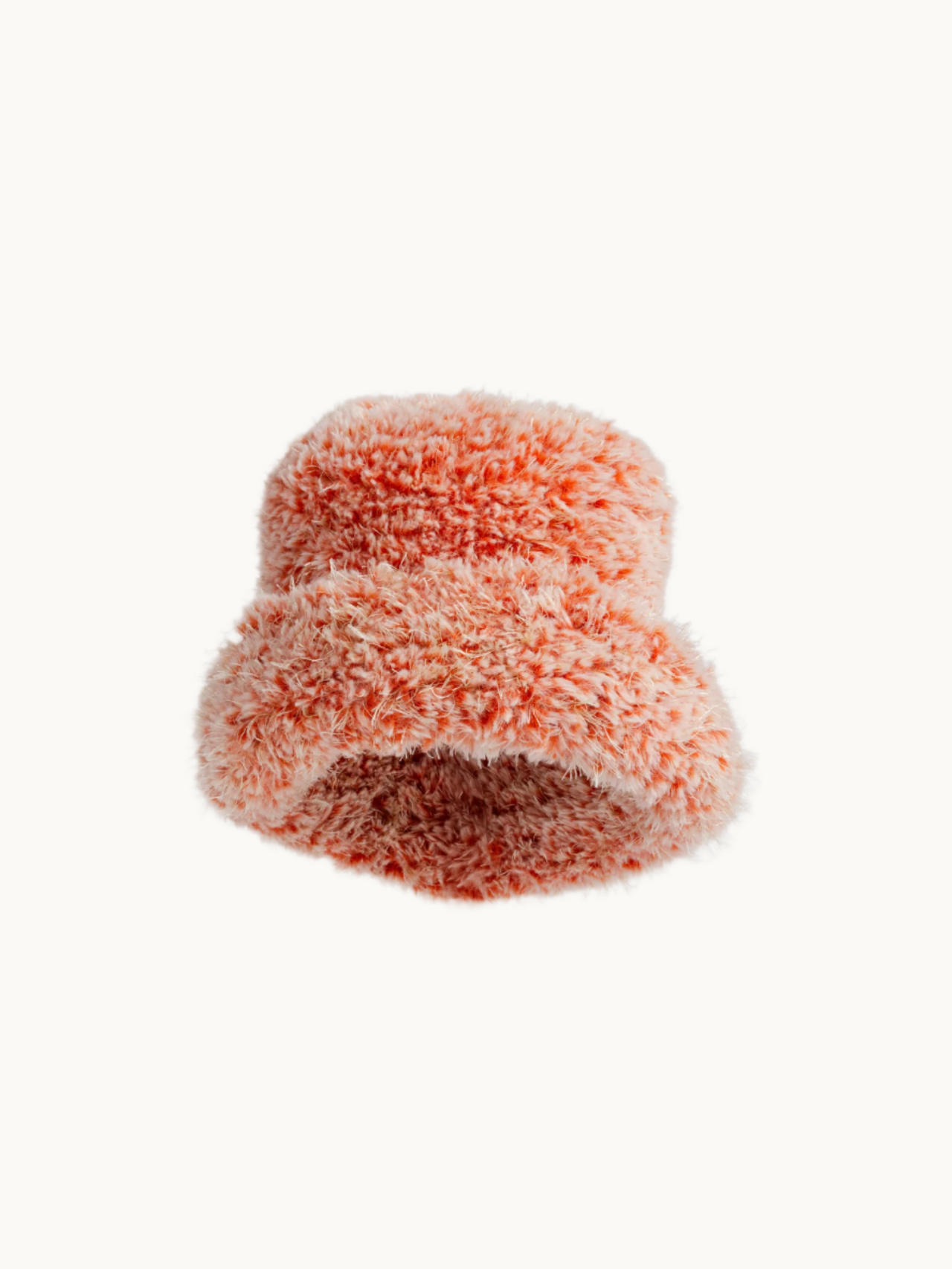 Red Sprinkly Fuzzy Crochet Hat