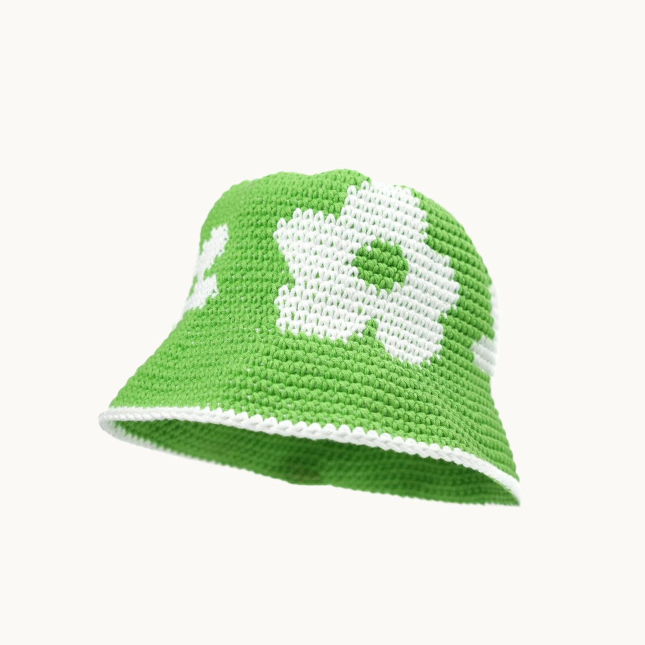 'Classy Grassy' Flower Crochet Bucket Hat