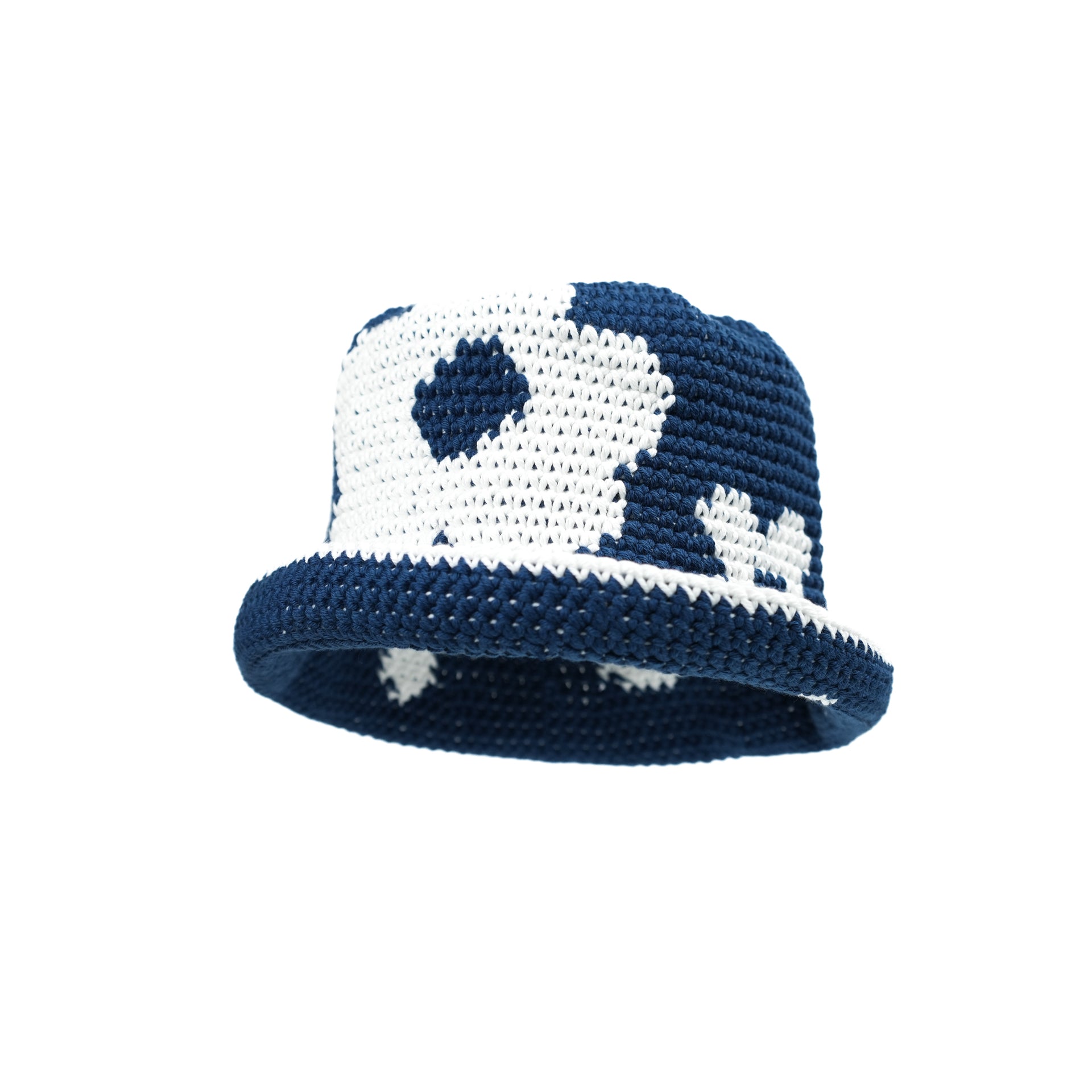 Navy Flower Bucket Hat