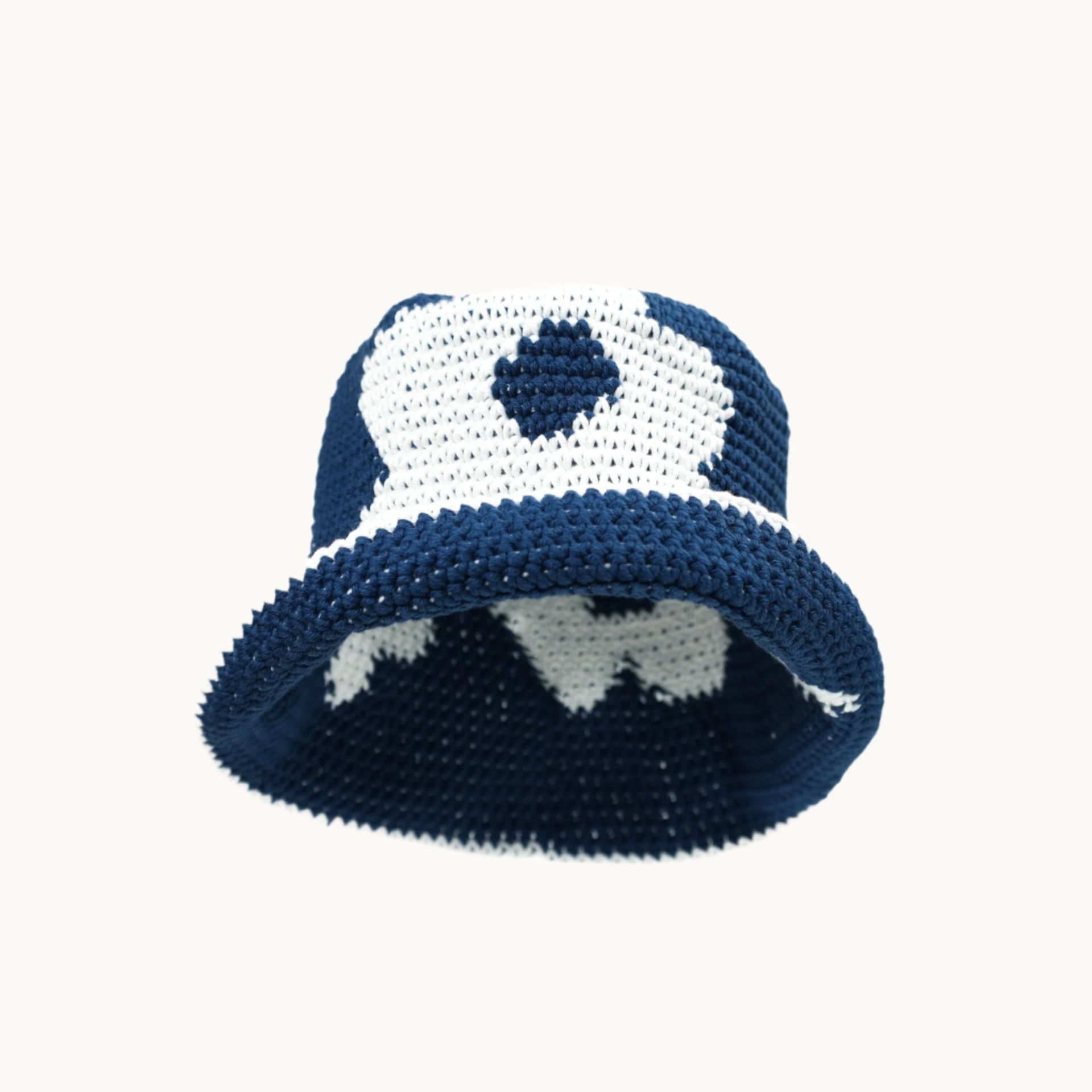 Navy Flower Bucket Hat